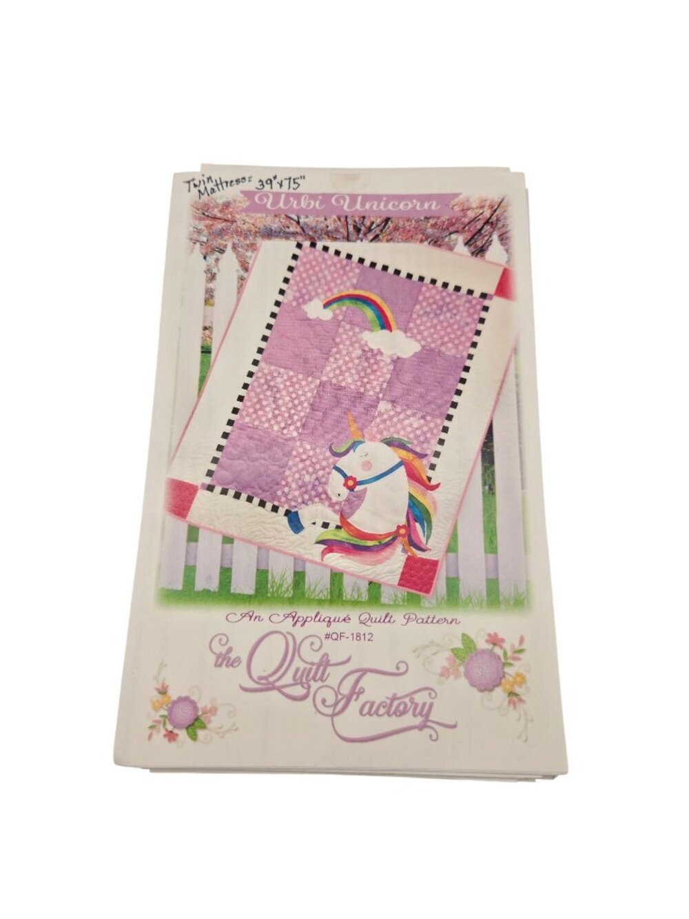 Urbi Unicorn Quilt Pattern By The Quilt Factory 42 X 52 Appliqué Instructions